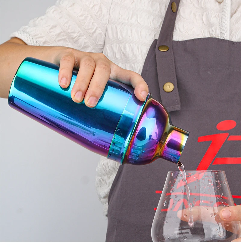 Top Seller Various Colors Styles Double Wall Recipe Shakers Cocktail Maker Bar Tools Set Stainless Steel Barwar