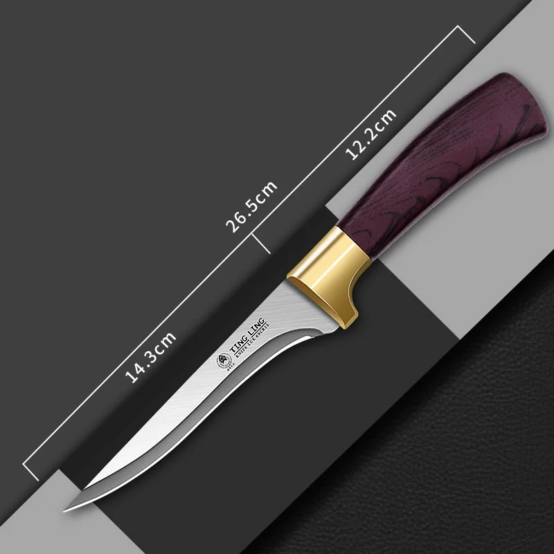 Stainless steel boning knife special cutting tool for killing pigs Commercial razor skin curved blade sharp knife