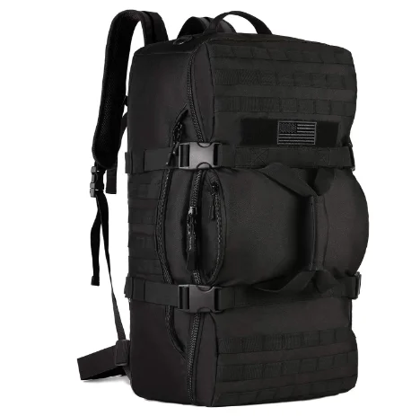 60L Large Tactical Duffle Waterproof Bag Backpack Pack Travel Hiking Bag For Men Travel Weekend Gym Duffel Bag Waterproof