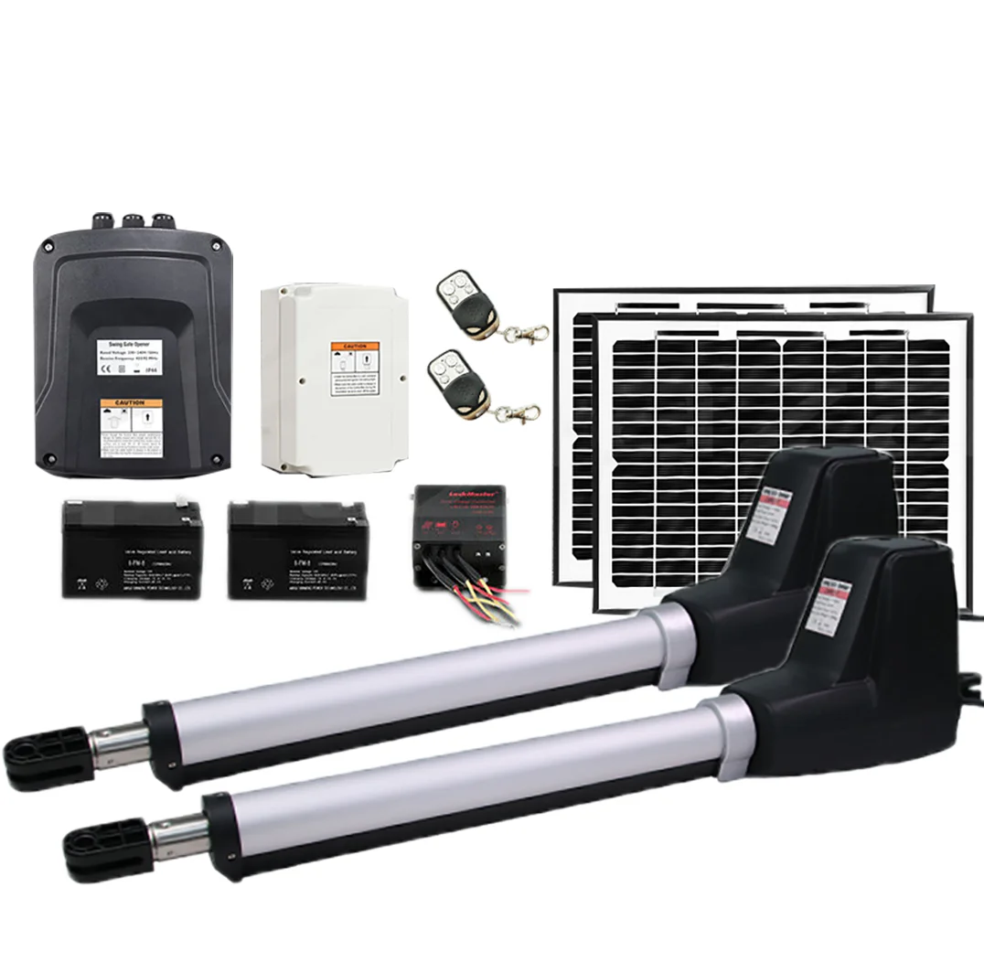 LockMaster Smart Remote Control Swing Door Motor System Pull Push Open AC Electricity Solar Battery Support
