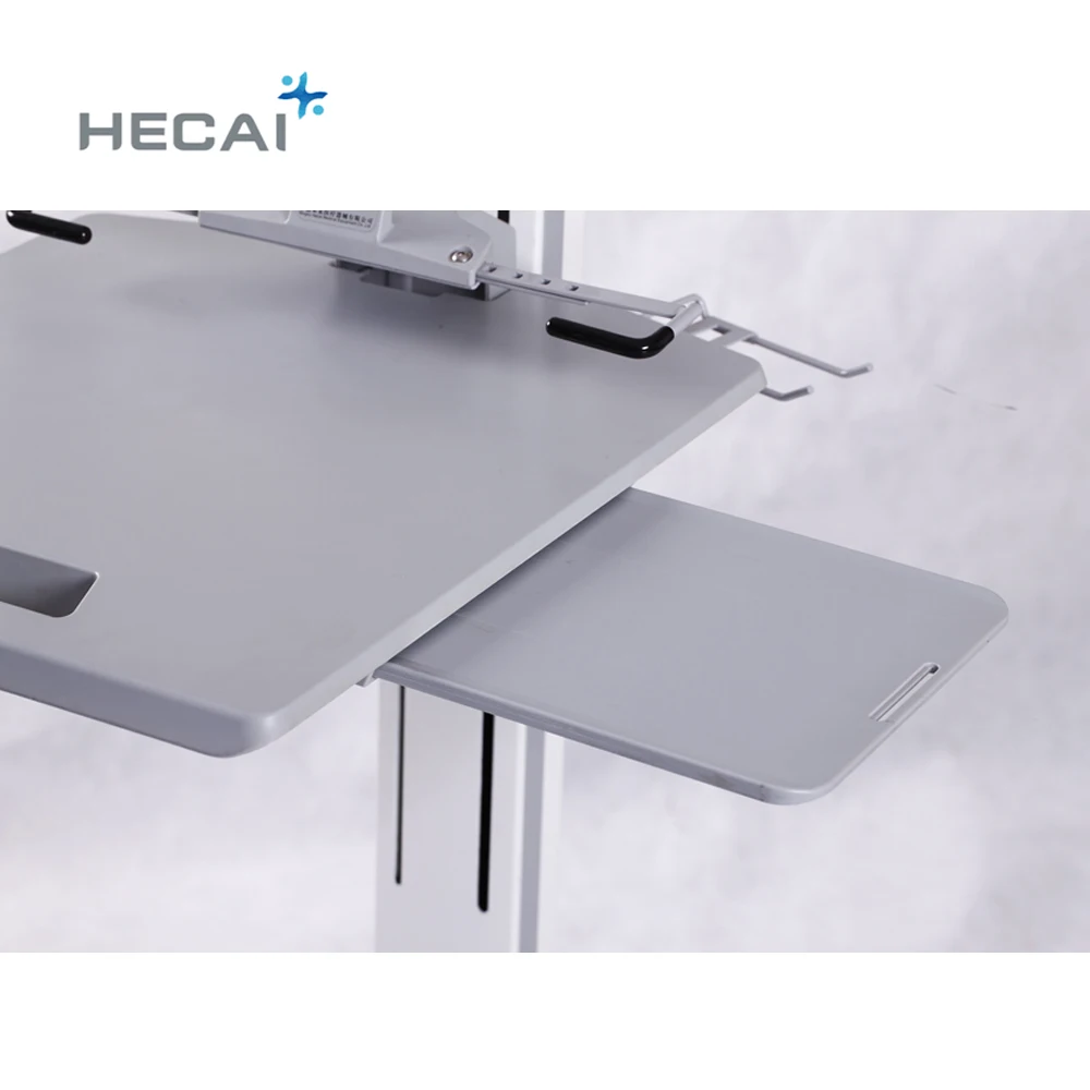 New Pattern Doctor Check-in Cart Nursing Computer Trolley With Wheels And Keyboard Tray Hospital Furniture