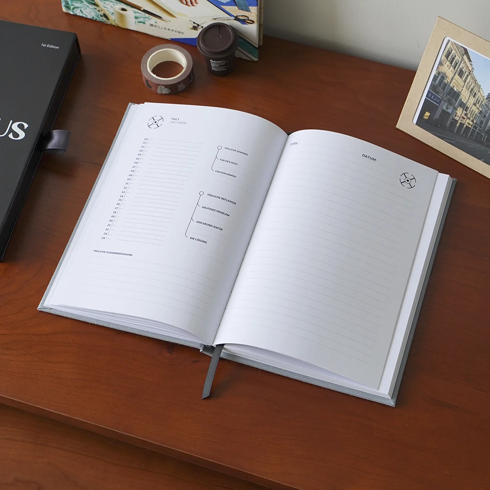 Business Office Organizer Notebook Hardcover Goal Mission Planner in Paper or Fabric Available Notebooks