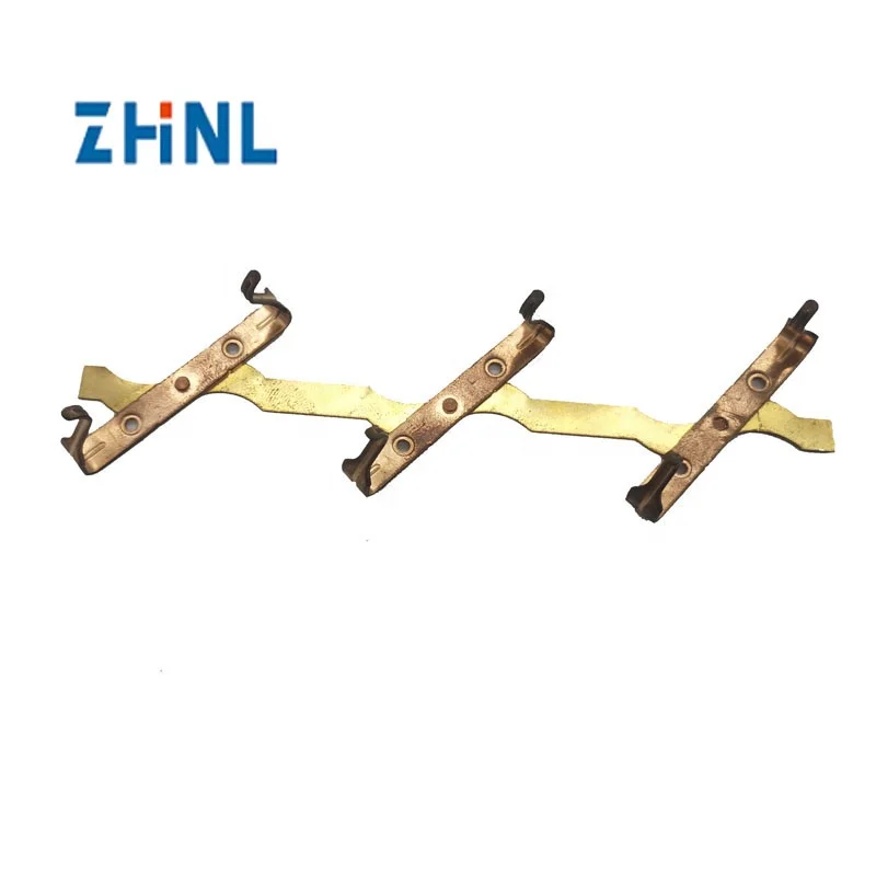 Eu and Russian custom 3ways extension socket outlet metal parts electrical accessories brass stamping power strip brass part