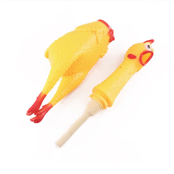 Funny Squeeze Soft Pvc Screaming Sound Chicken Toy Cooing Cock Animal Bathing Toys