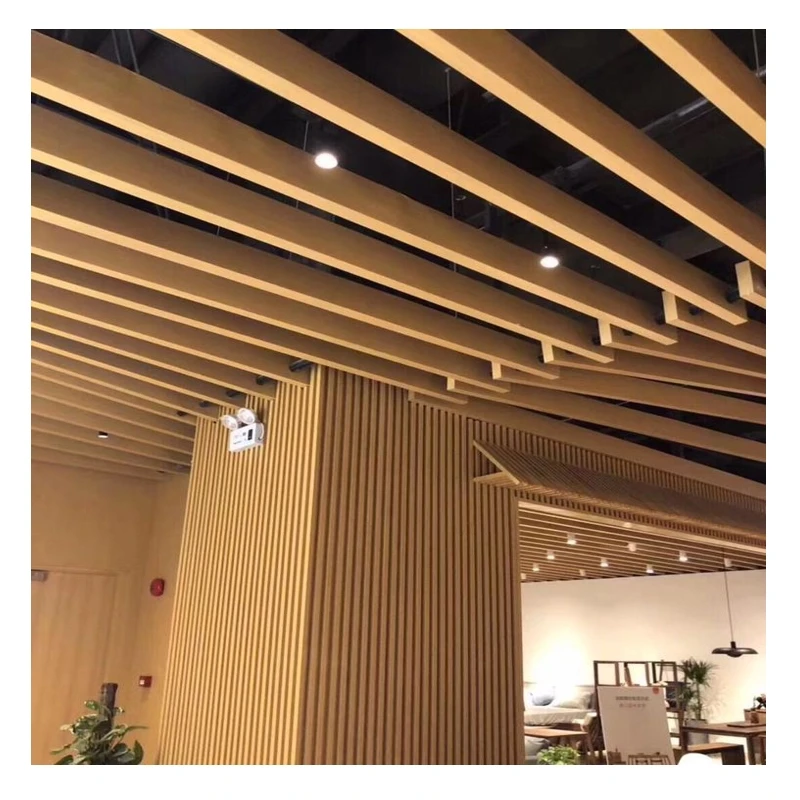 Aluminum Ceiling Tile 40mm*150mm Aluminum Brown Square Box Rectangular Tube Aluminum Strip Ceiling/Baffle Ceiling