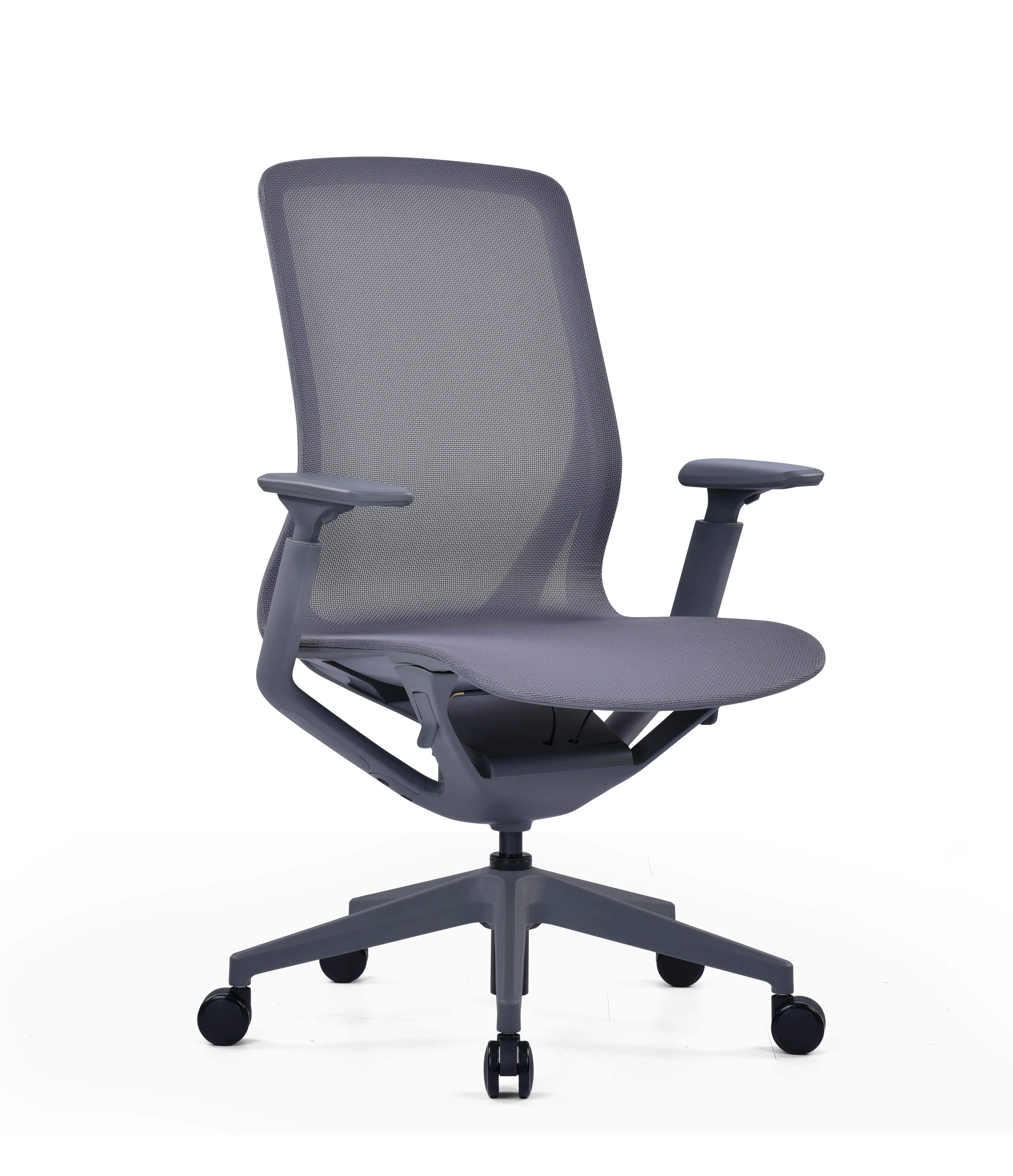 Factory Supply Feat Top Grey Color Office Mesh Chair Ergonomics Portable Moveable Office Chair