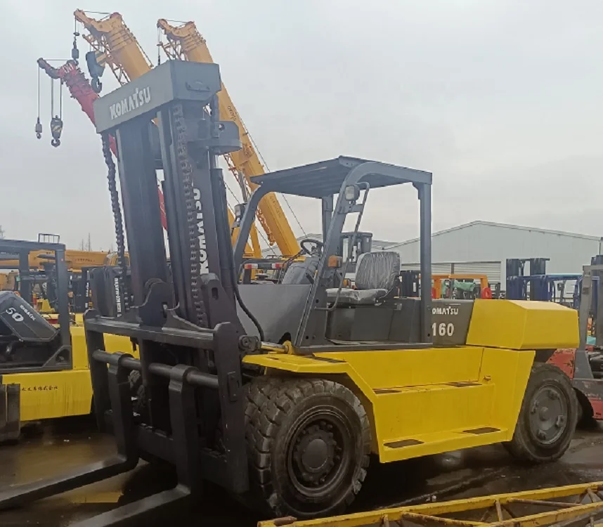 Вилочный Погрузчик С Дизельным Двигателем Komatsu 16 тонн Fd160 гидравлический транспортный вилочный погрузчик оборудование для вилочных