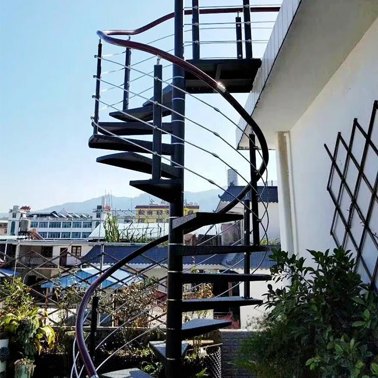 Modular Steel outdoor Decorative Spiral Staircase Design