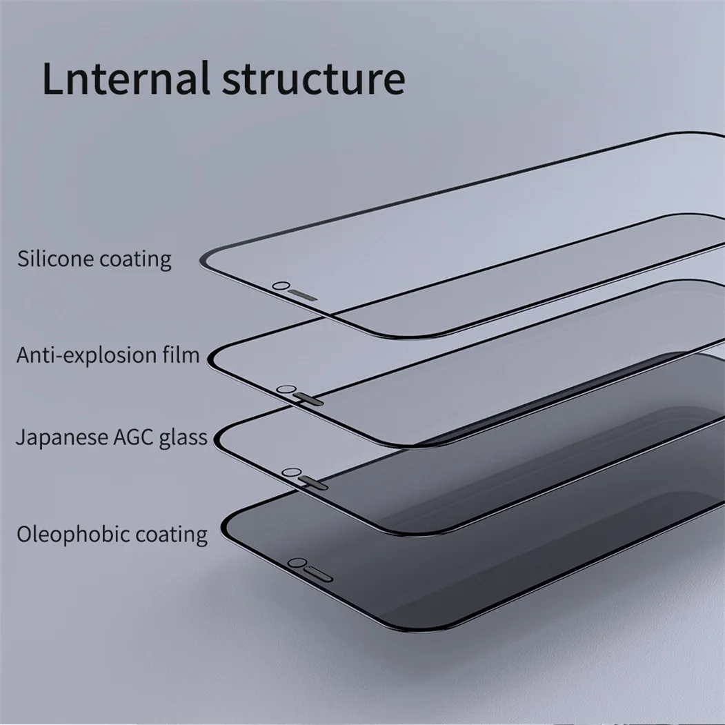 
9d full coverage tempered glass film privacy screen protector for iphone x xr 12 13 pro max screen protectors 