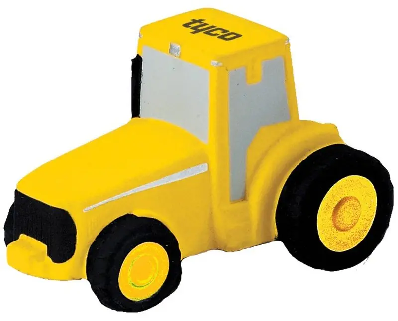 Manufactory Promotional New Pu Soft Foam Stress Ball Customized Pu yellow Tractor Anti Stress Balls