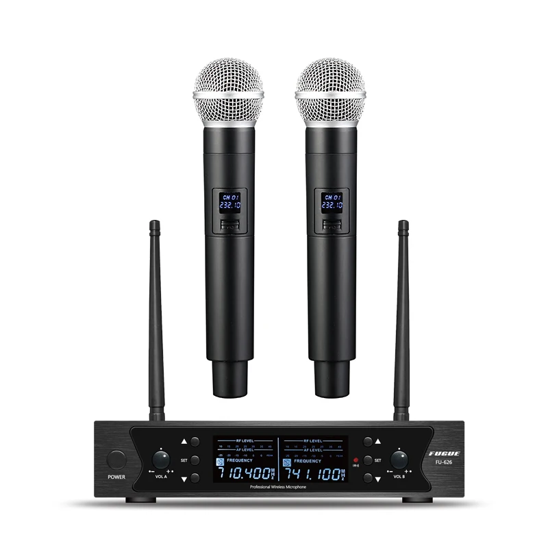 Professional Wireless Handheld  Mic System 164ft Range UHF Microfone Headset Lapel Microphone for Live Performances
