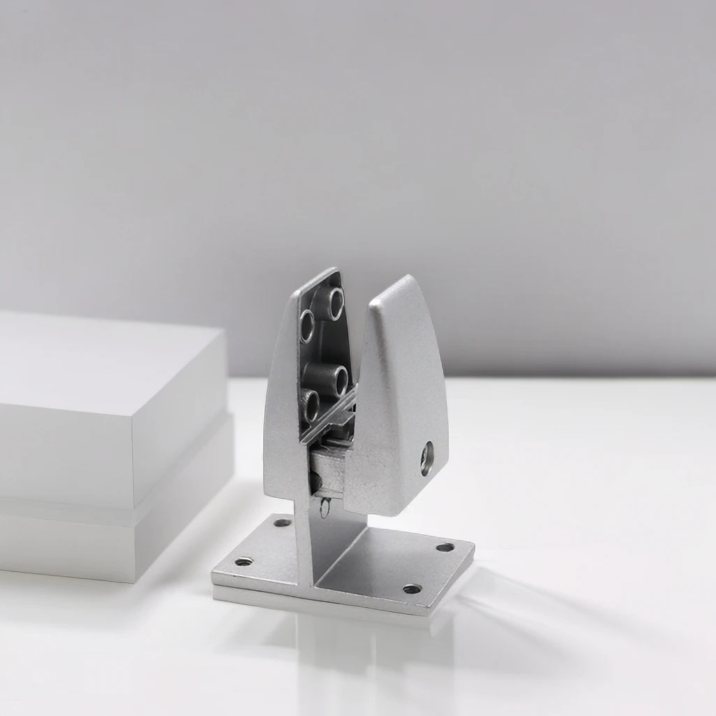 Office Hardware T Type Base Desktop Floor Acrylic Divider Panel Clip Divider Aluminum Alloy Glass Office Partition Clamp