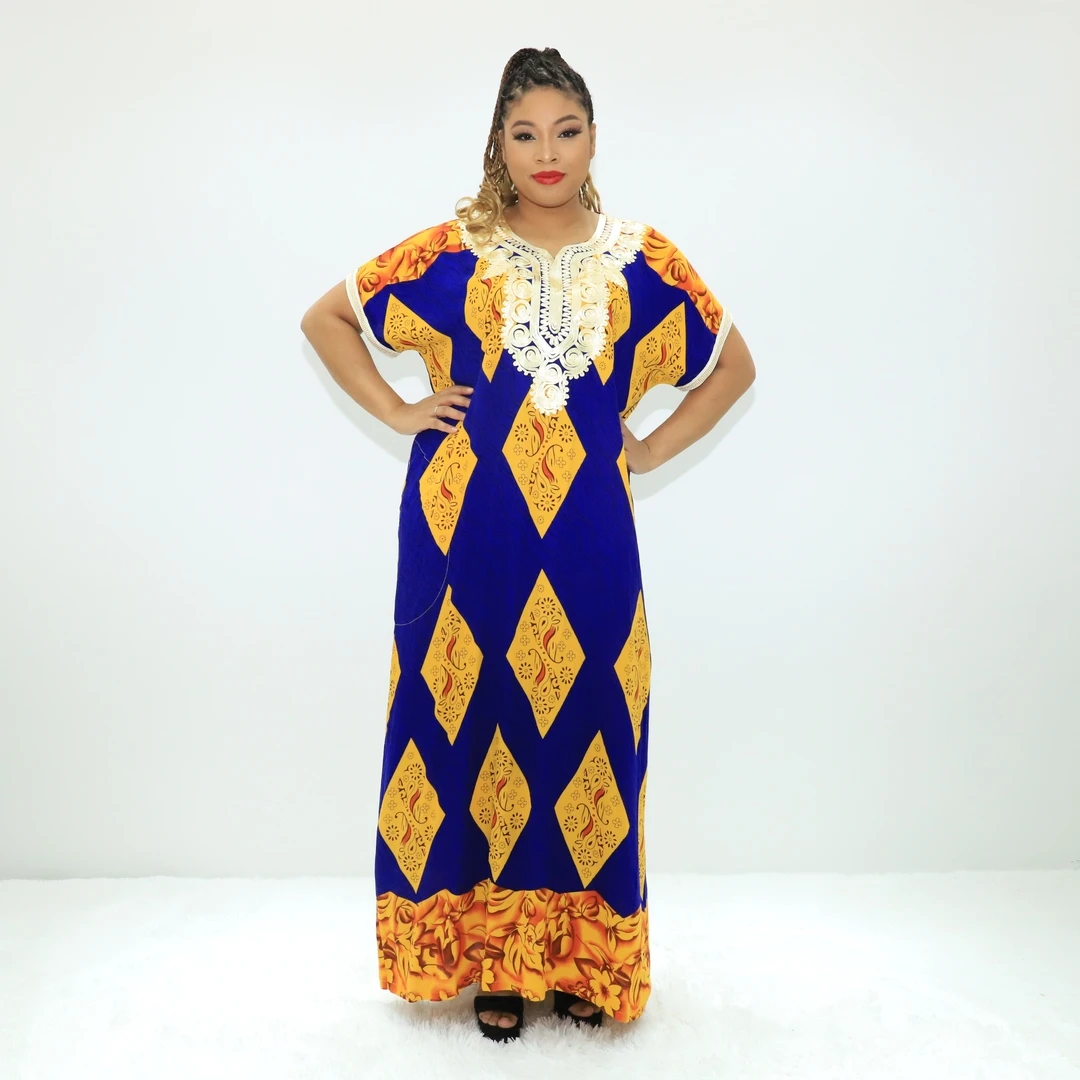 muslim clothing caftan robe africain avec foulard  KT1150-520FY Congo clothing ethnic dress