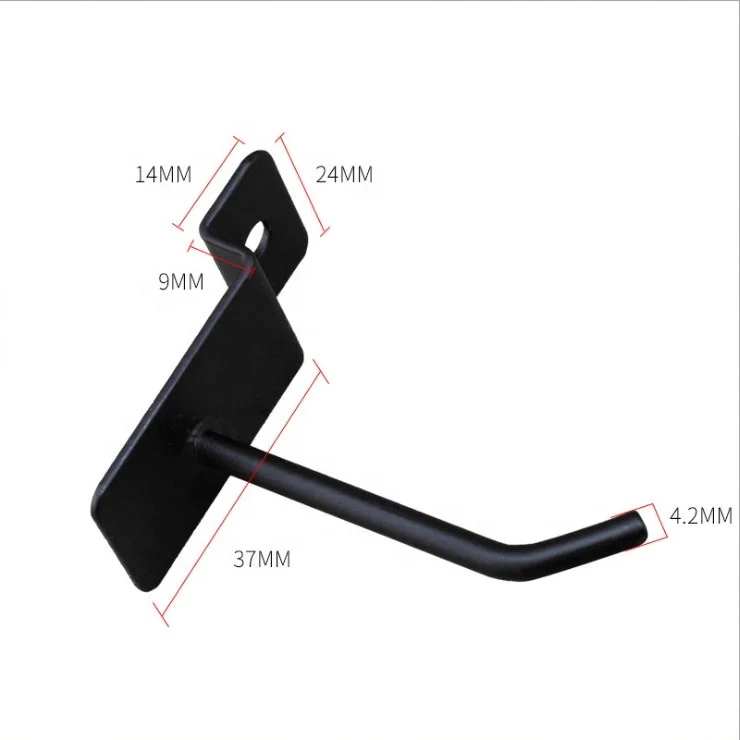 Iron Metal Slatwall Hooks Shop Display Rack Wall Shelf Bracket Slatwall Hooks Pegboard Hooks