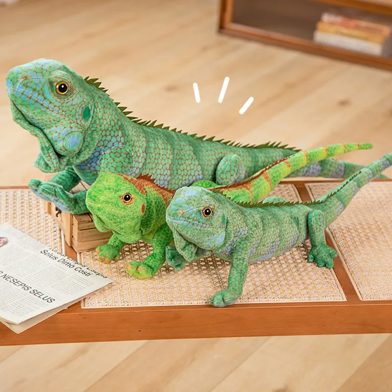 OEM Customize Real Life Lizard Plush Toy Realistic Stuffed Wild Animals Toys Lifelike Green Lizards Toy