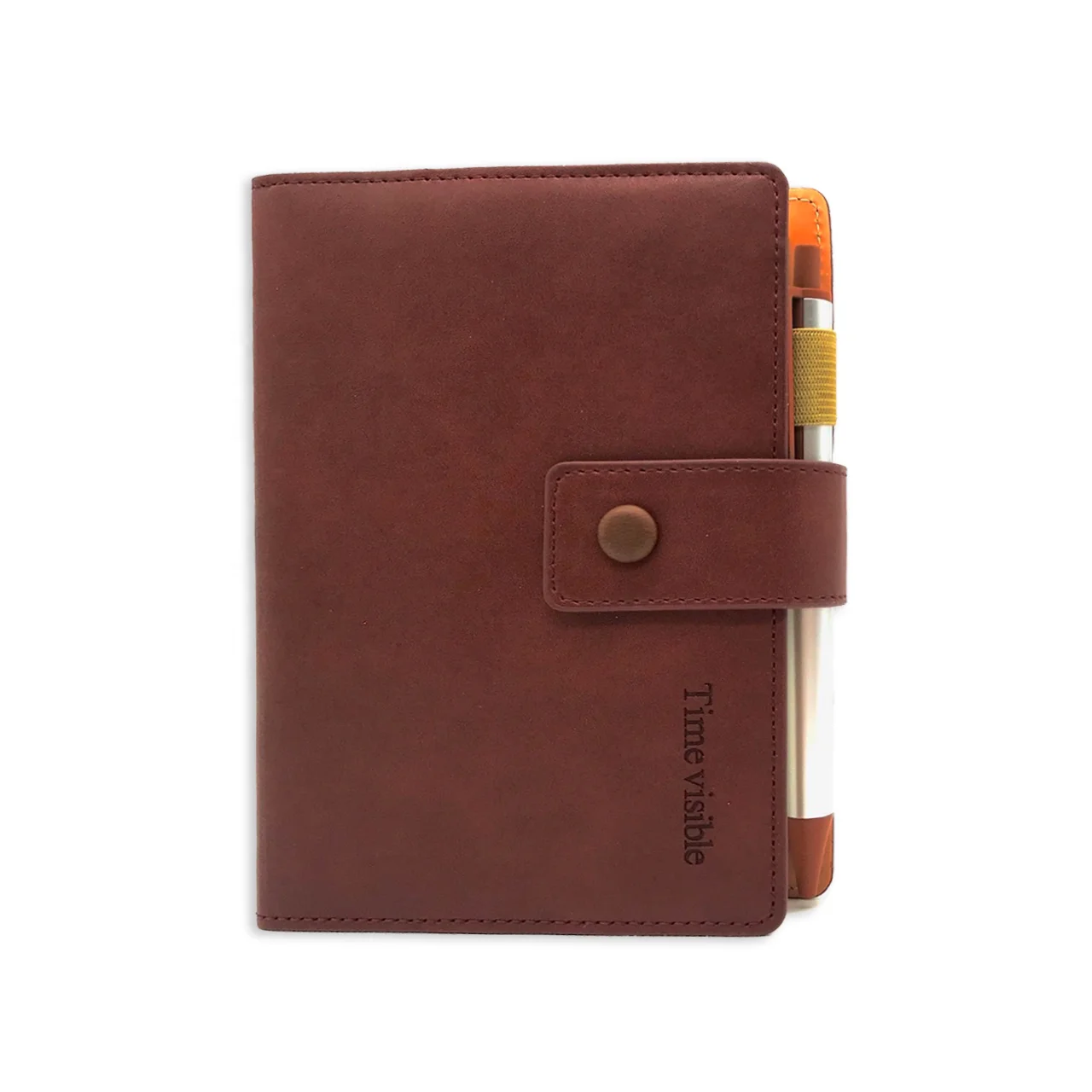 A6 custom refillable travel notebook leather planner eco friendly organizer