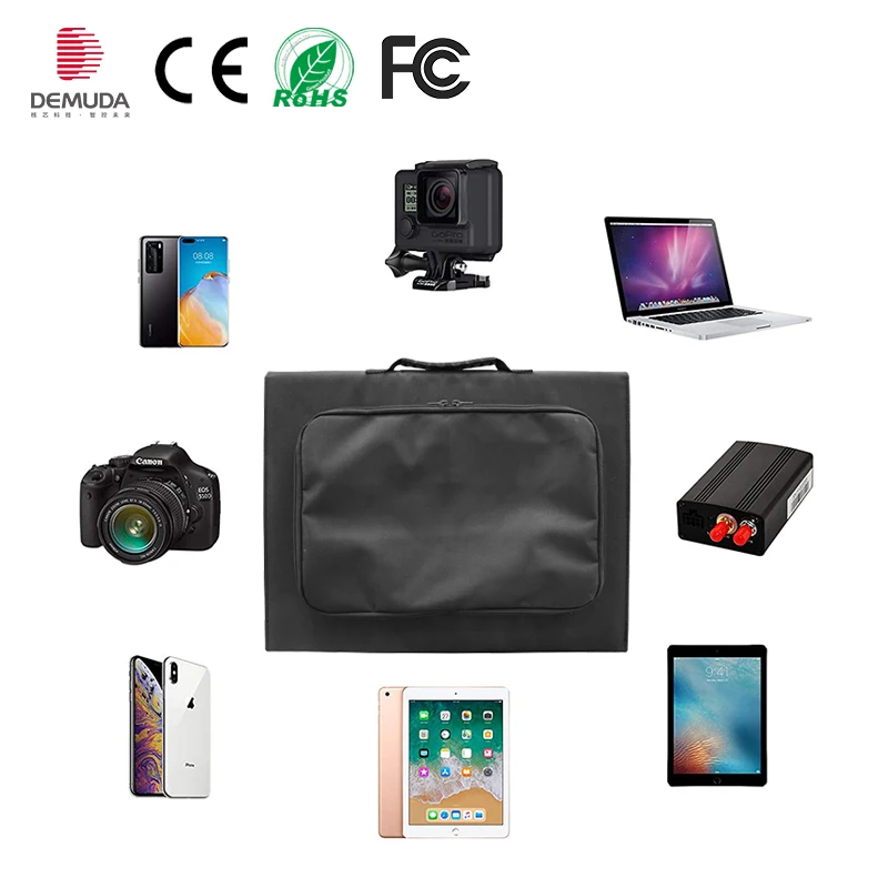 High Efficiency Monocrystalline Solar Cell Mini Portable 50W 100W Foldable Solar Panel Kit for Hiking Camping Battery Charger