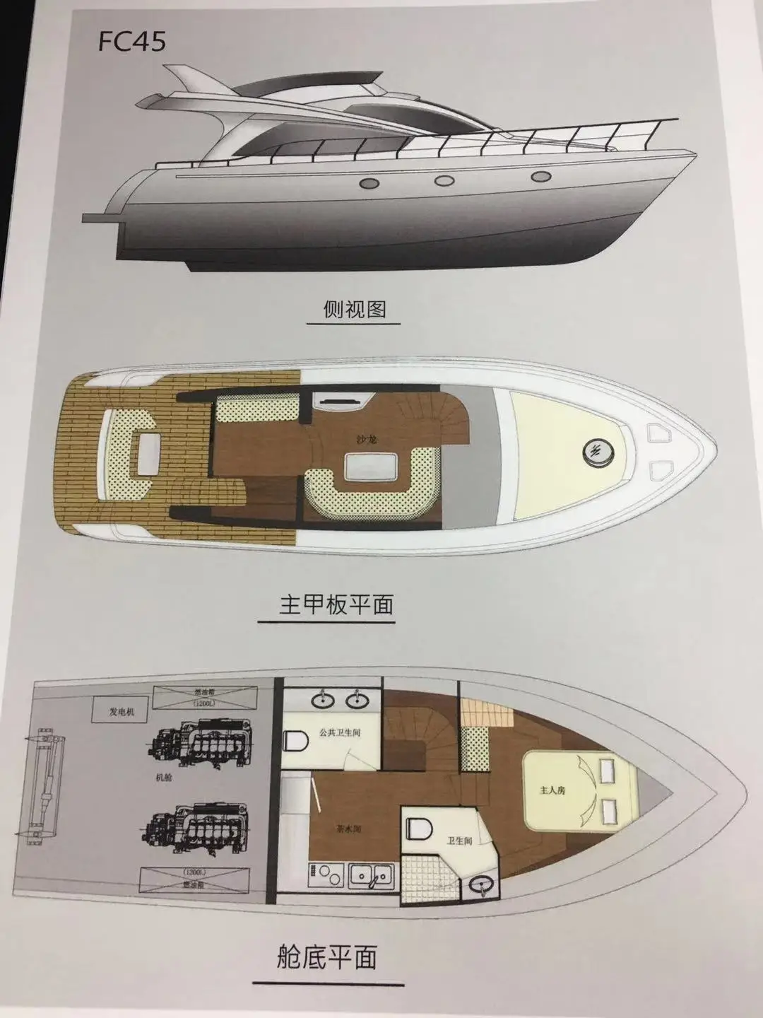 45ft роскошная яхта из стекловолокна производитель Китай