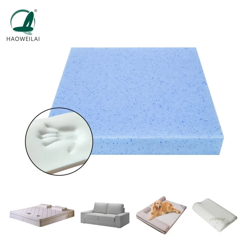 20-100D polyurethane sponge cooling gel memory foam sheet roll up bedroom mattress