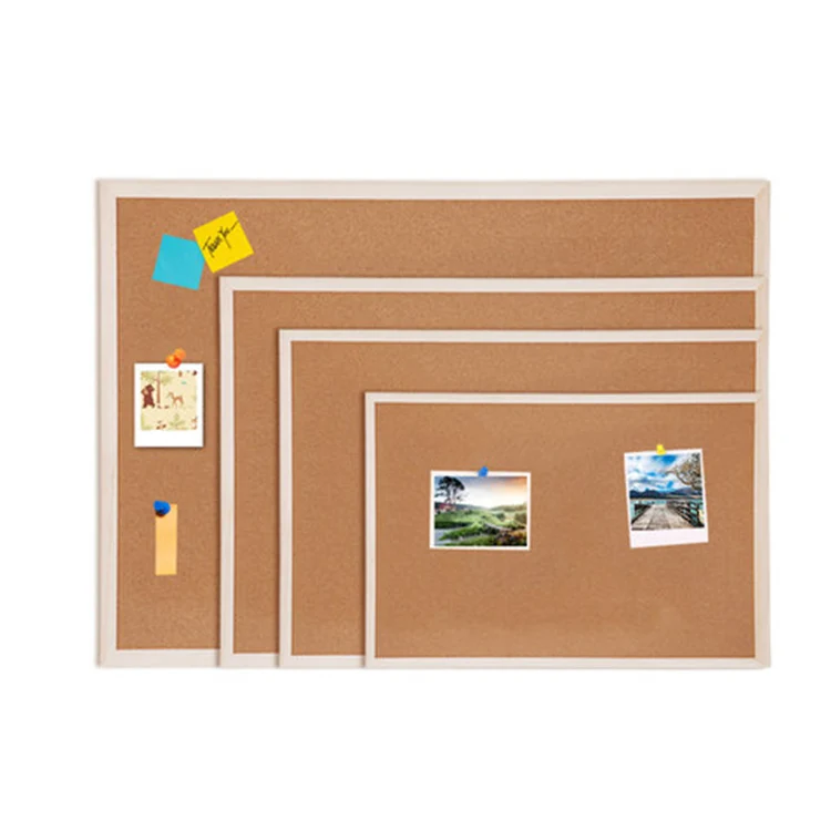 Fabric Decorative Cork Bulletin Board Picture Framed Display Board With Wood Frame for Home School Office Bedroom Hanging Use