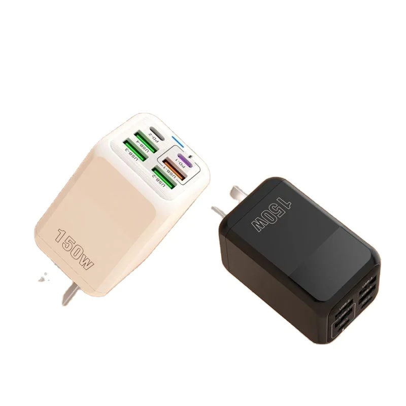 Usb-адаптер для зарядки 150 Вт GaN USB C 6-портовый PD-адаптер с поддержкой быстрой ноутбука Pro Телефон 13/14/15