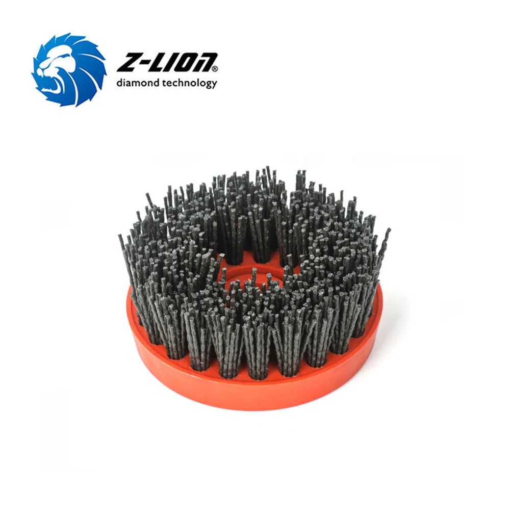 4 inch 5/8'-11 M14 Silicon Carbide Abrasive Round Antique Brush Diamond Brush for Granite Marble Stone