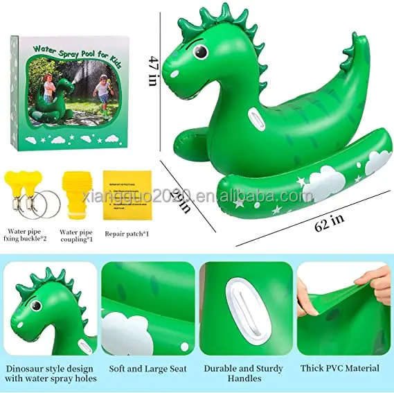 Water Toys Custom Inflatable Pool Animal Toy Kids Dinosaur Surfing Pool Seating Chair Dinosaur Pool Float