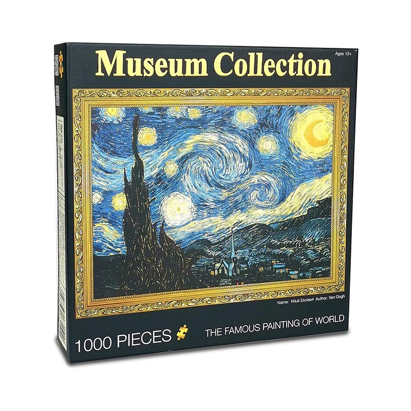 1000 Piece Jigsaw Puzzle - The Starry Night Vincent Willem Van Gogh Jigsaw Puzzles for Adult