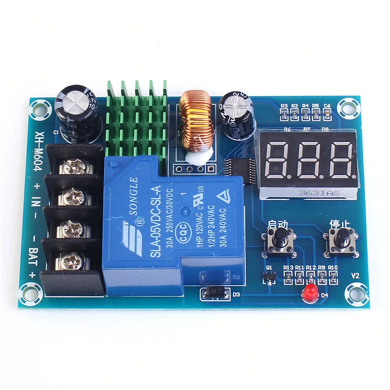 XH-M604 Battery Charger Control Module DC 6-60V Storage Lithium Battery Charging Control IC Switch Protection Board LED Display