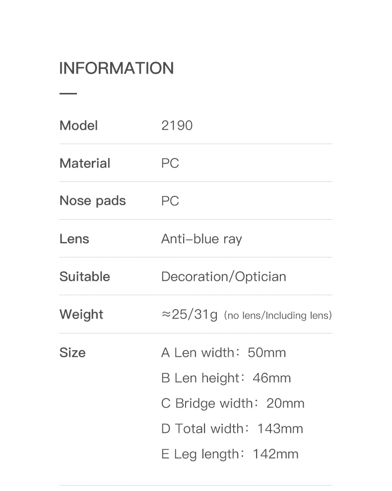 Retro square optical glasses black acetate eyeglasses frame anti-blue light computer glasses