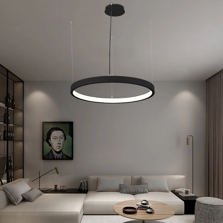 Хорошее качество, Прямая поставка с завода, черные круги, круглая подвесная люстра в стиле лофт