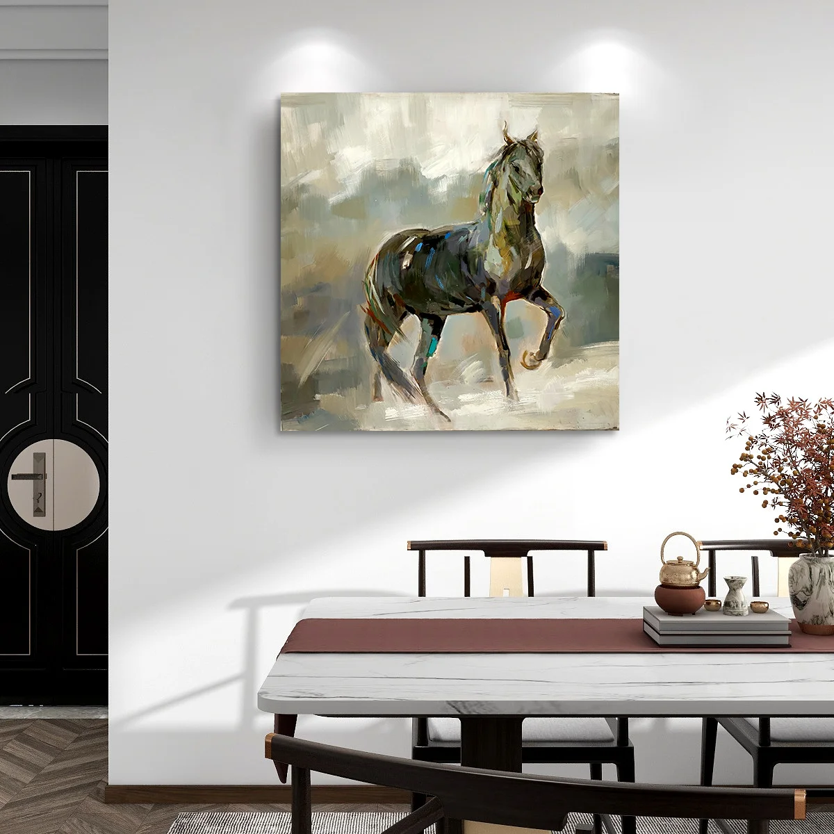 Sophisticated Abstract Living Room Wall Decorative Painting Infusing Elegance and Artistic Depth into Modern Home Interiors