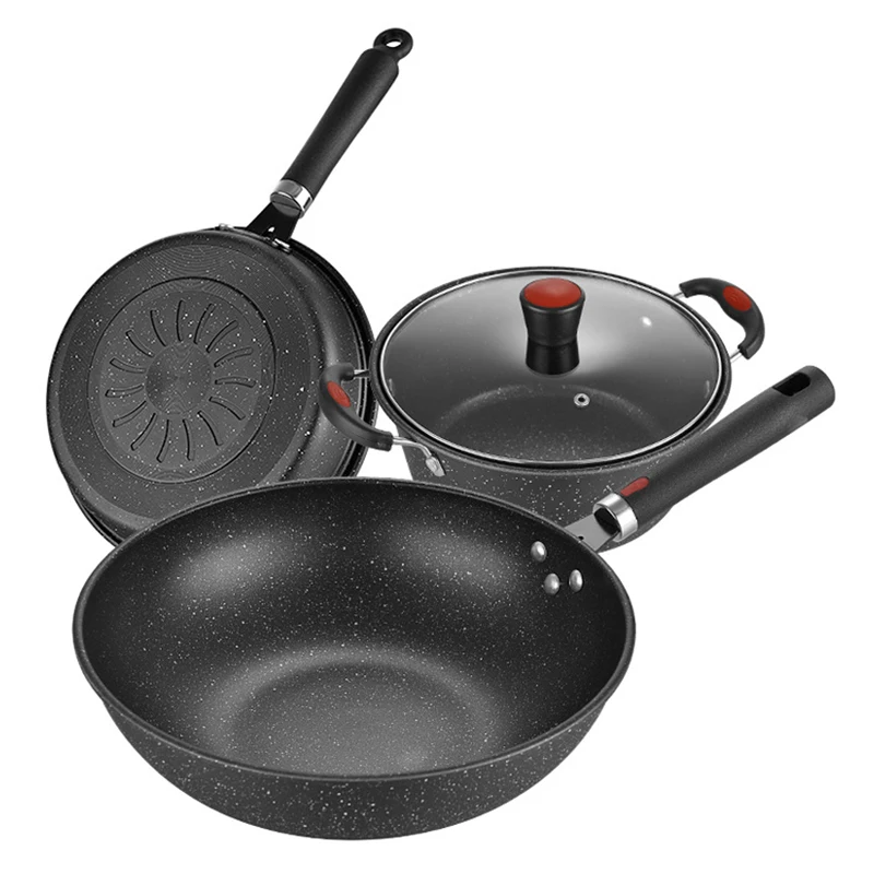Dropshipping Cooking Cookware Non-stick Pan Cookware Hotel Kitchen Non Stick Cooking Pot Set soup & stock pots kitchen utensils