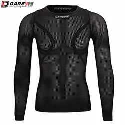 Men Gym Compression Under Base Layer Tops Absorb Sweat Quick Dry Blank Seamless Shirts Football Base Layers