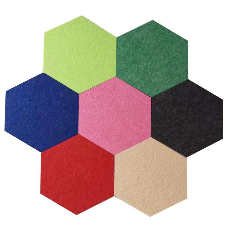 Hexagon DIY Polyester Fiber Sound Absorption PET Acoustic Panel for Home Kindergarten
