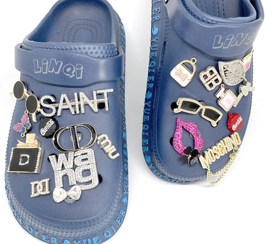 Лидер продаж, металлические украшения для обуви croc, украшения для обуви, подвески для обуви croc