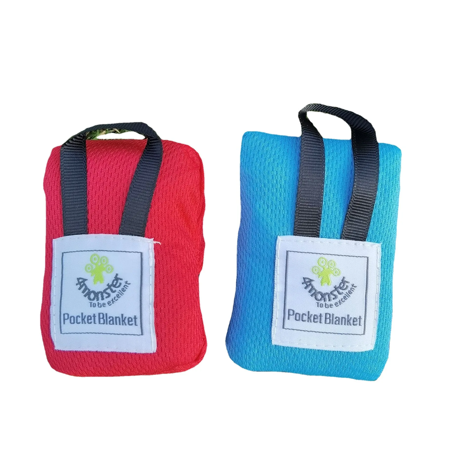 Custom Logo Moisture Proof Mini Nylon Packable Folding Waterproof Beach Picnic Floor Mat Outdoor Pocket Blanket