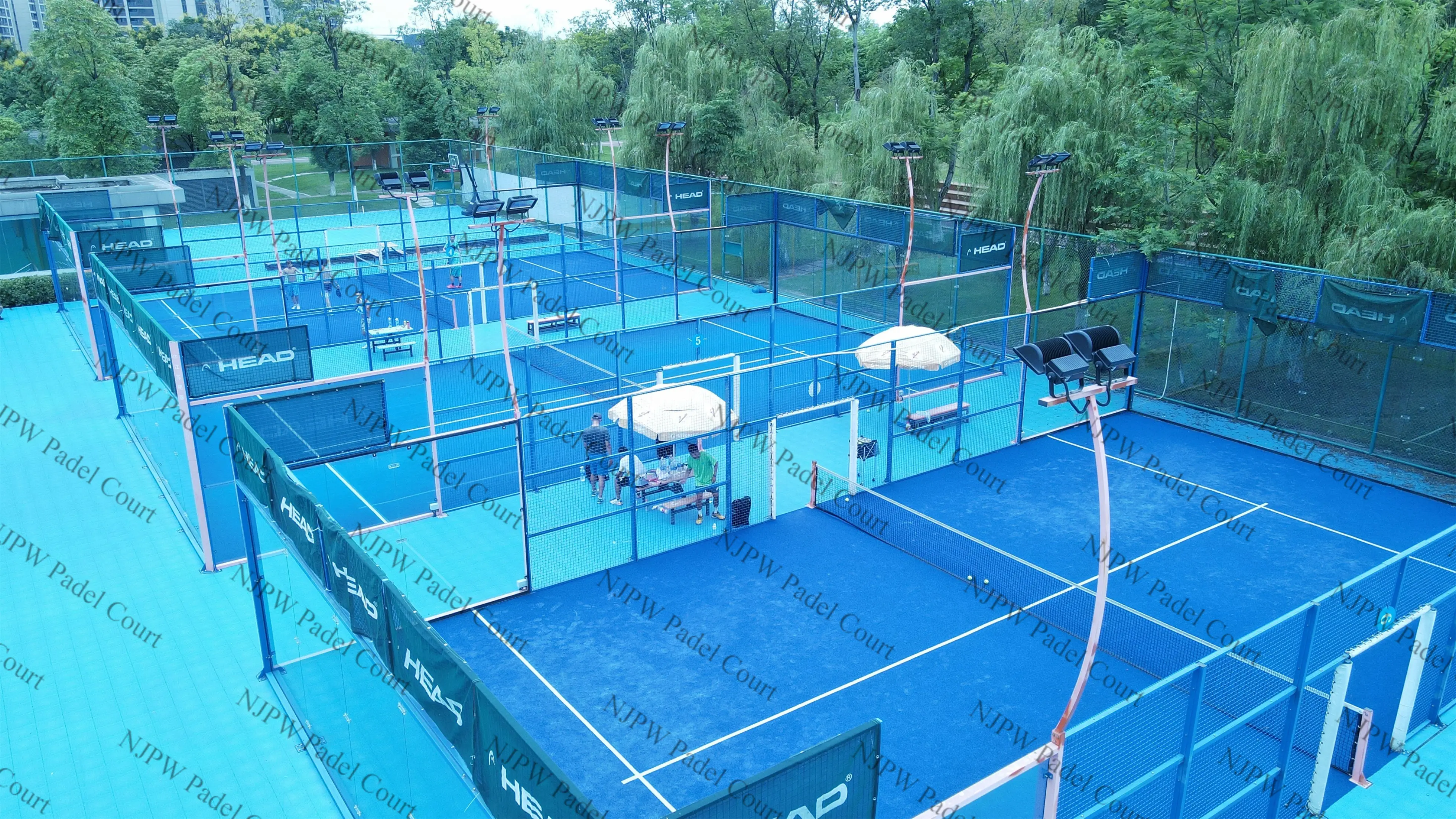 Wpt Paddle Super Panoramic Court Nice Design Panoramic Padel Tennis Court Popular in Italy Kuwait Qatar Saudi and Chile