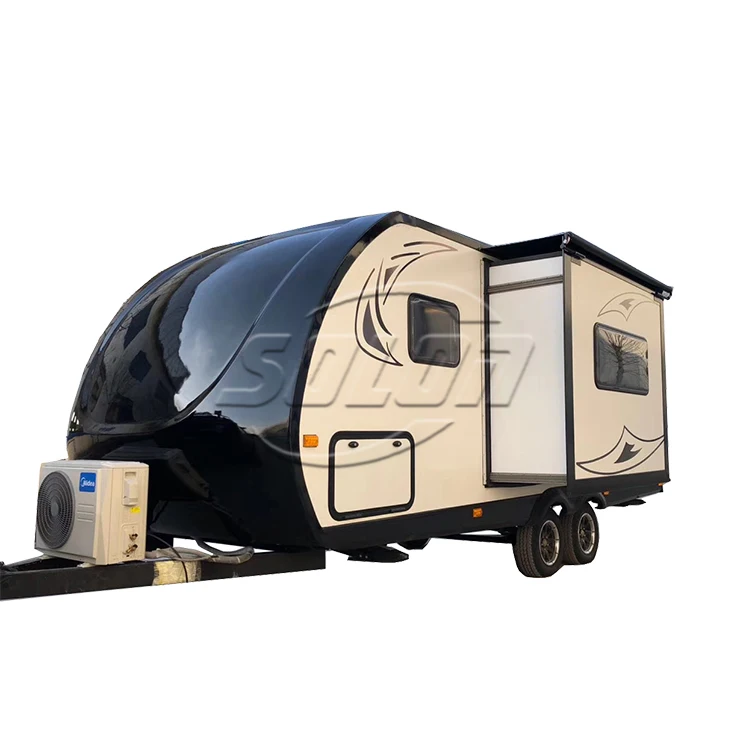 Mini Travel Caravan RV Travel Trailer With Kitchen Trailer Camping