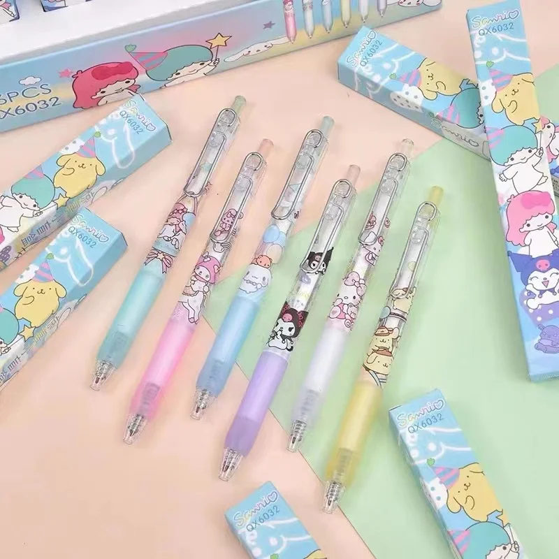 6032 Sanrio Милая мультяшная анимация прижмите слепой ящик нейтральная ручка для учеников начальной и средней школы Подпись