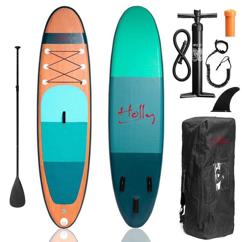 Деревянная надувная доска SUP в деревянном стиле, 2021