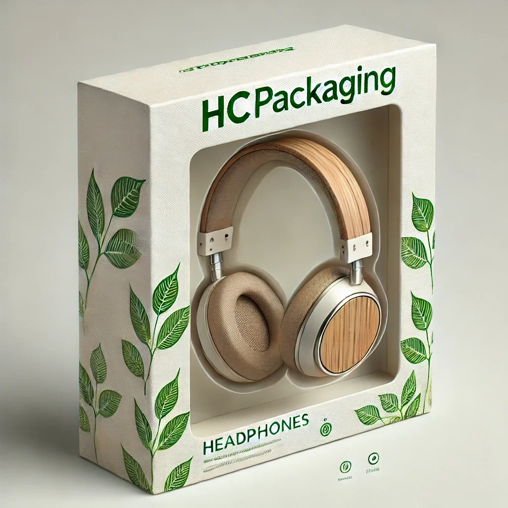 Индивидуальная экологичная Упаковка для наушников из натурального дерева и листьев