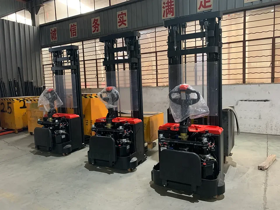 Hot Sale 5000mm Triplex Mast Electric Forklift 2 Ton Walkie Electric Pallet Stacker