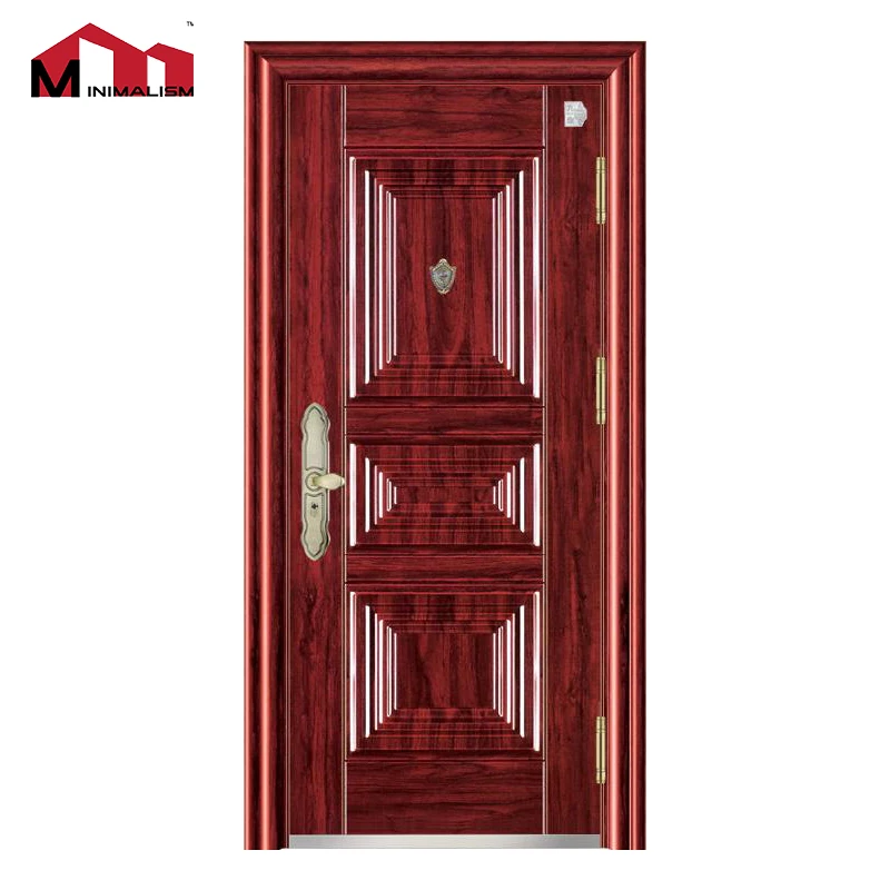 Hot Sale Factory Price Exterior Door Single Leaf Chinese Steel Security House Front Door