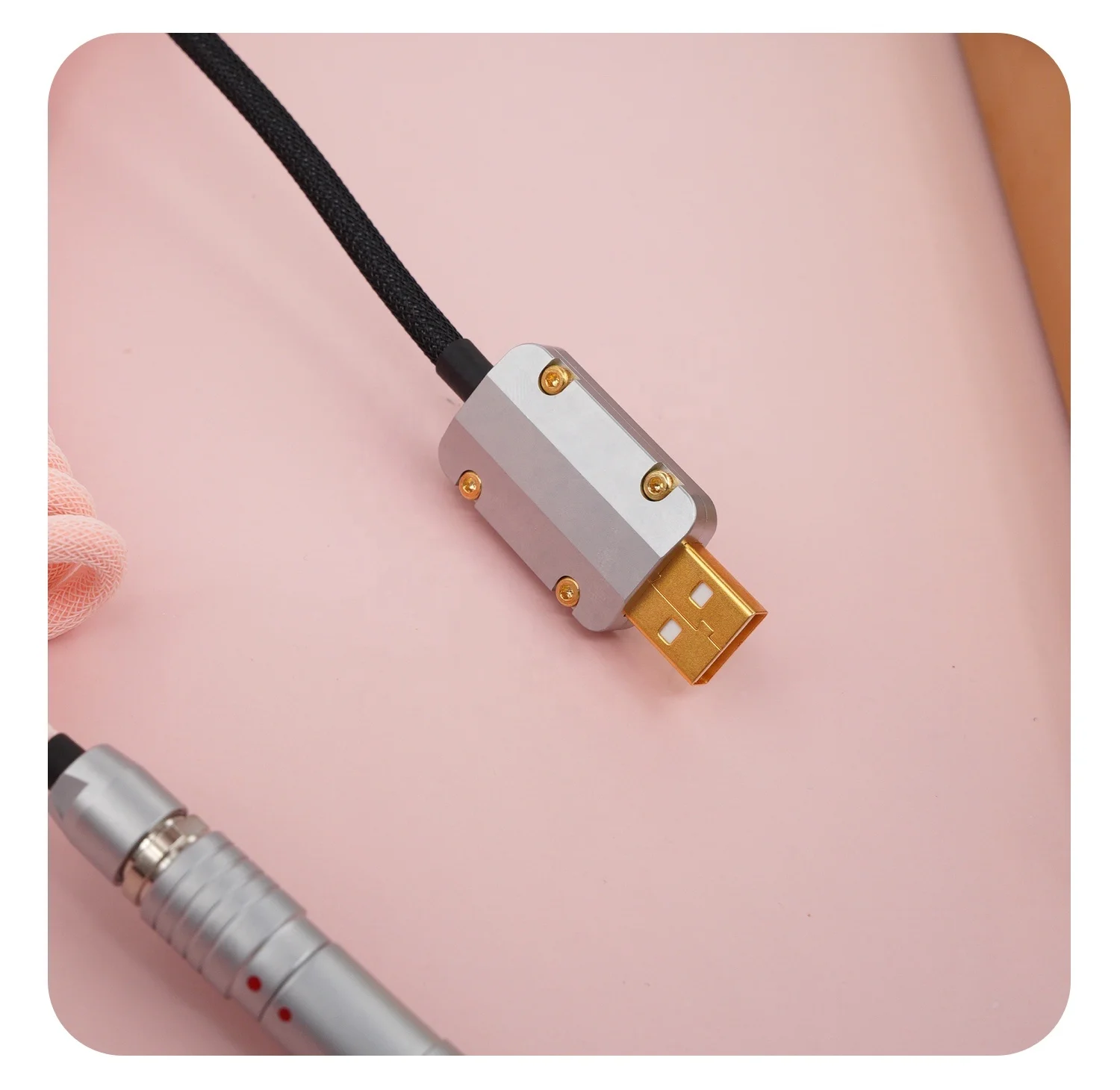 coiled 1b phg fgg  keyboard switches usb cable male female  connector micro mini usb