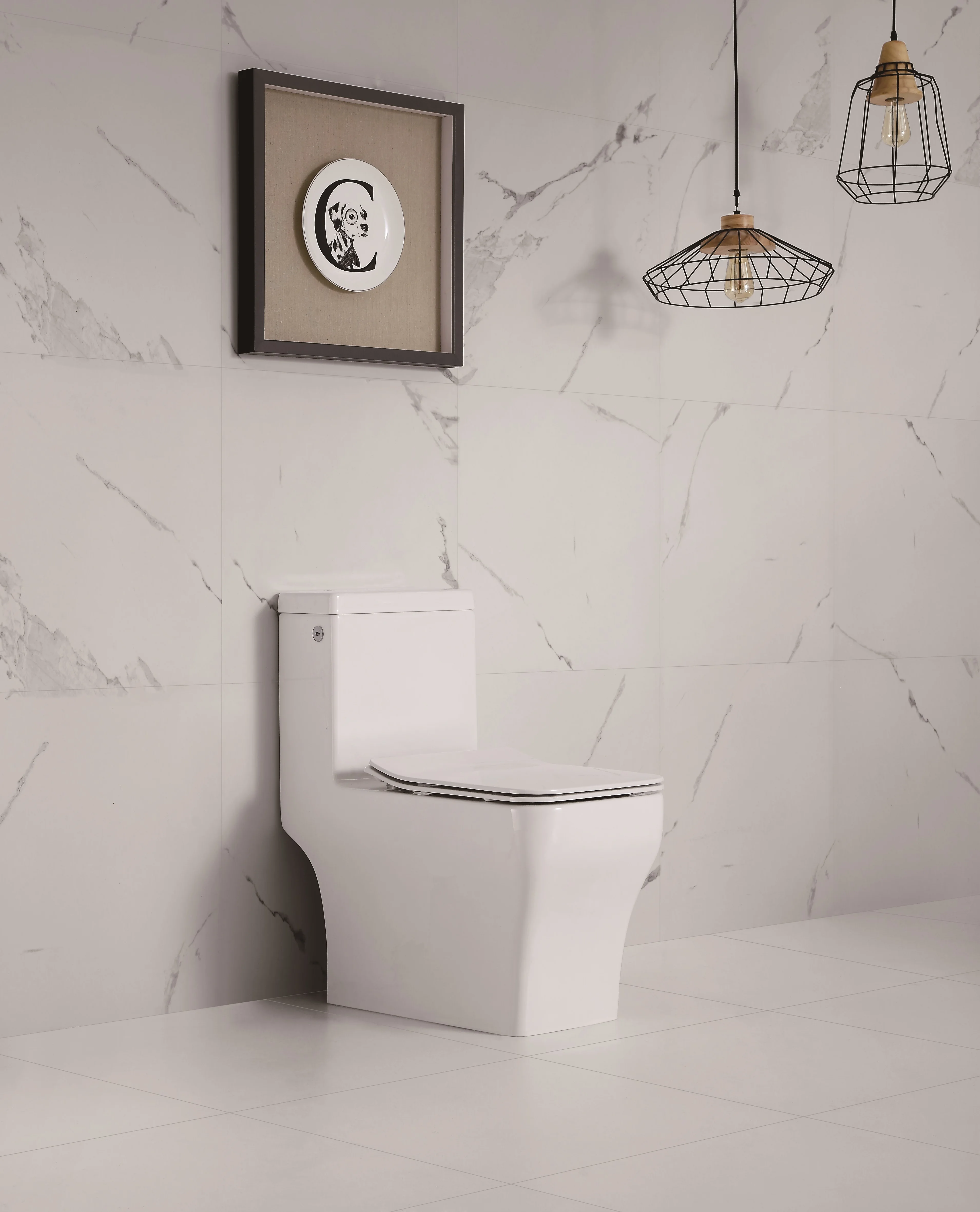 New design manufacture sanitary ware watermark ceramic 250mm one piece toilet siphonic toilet