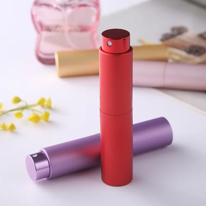 10ML Refillable aluminum Travel Perfume Atomizer Spray Empty Bottle for Mini Sprayer Size