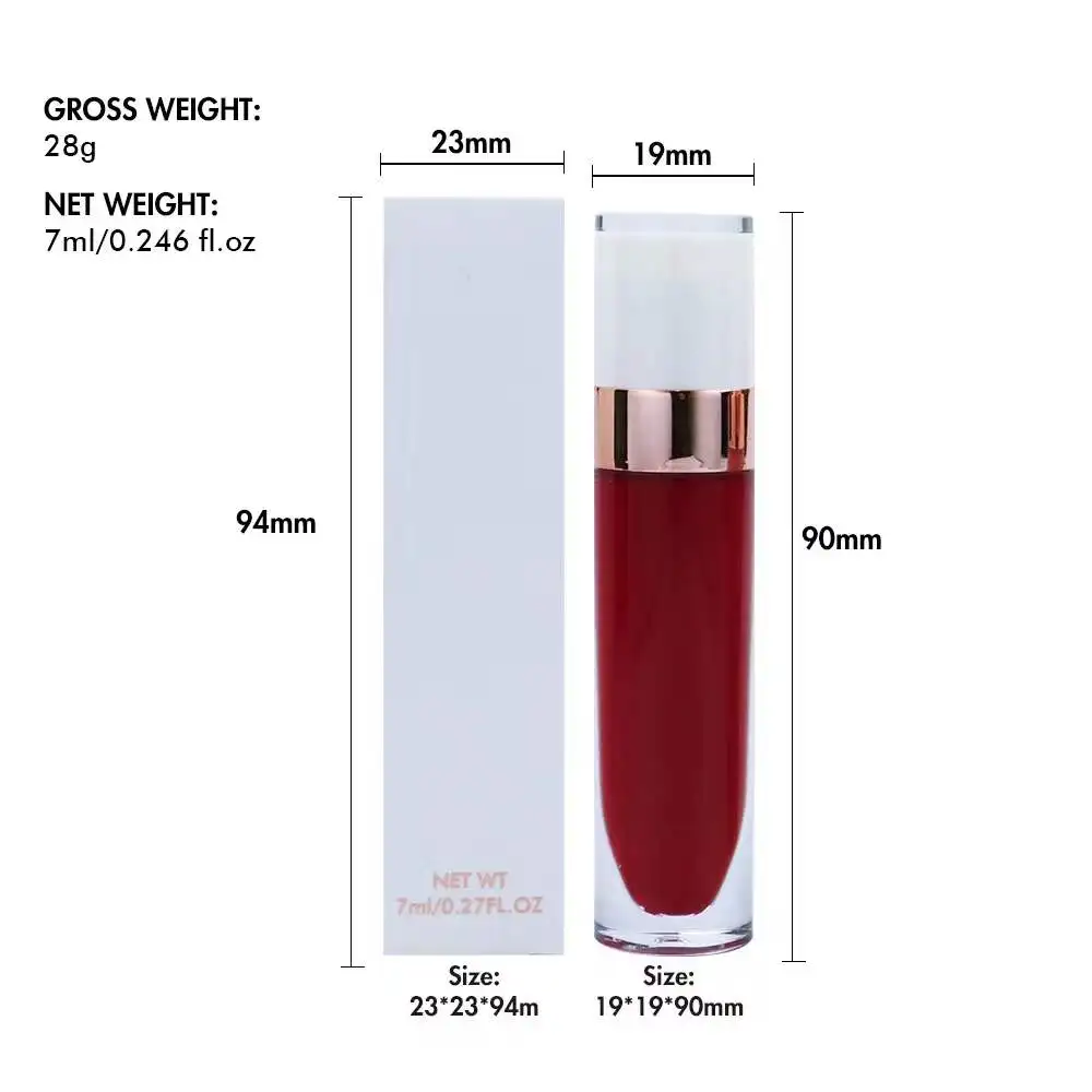 2023 New vegan long lasting waterproof luxury mineral red matte liquid lipstick 44
