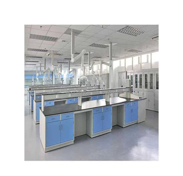 Commercial Furniture Floor-Mounted Metal Workbench With Shelf For Microbiology Laboratory