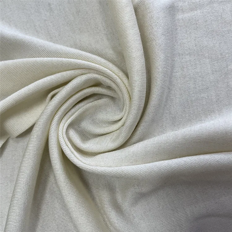 100% mulberry silk jersey knit silk knitted fabric for single round knitting fabric